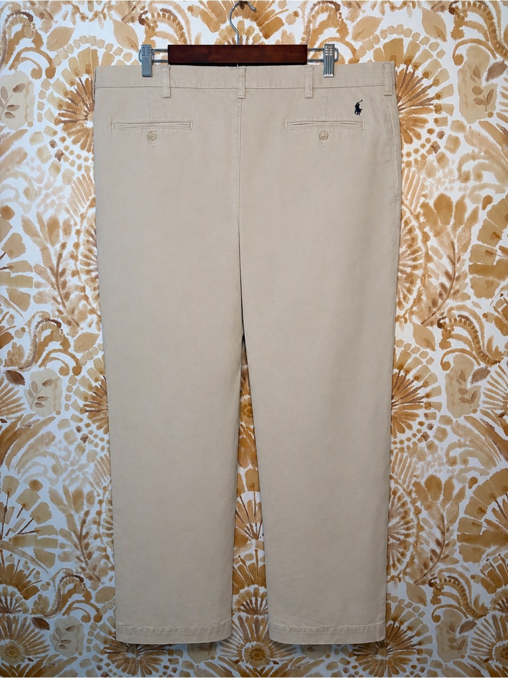 Polo Ralph Lauren Men’s Khaki Chino Pants Beige Classic Straight Leg Preppy - Picture 7 of 9